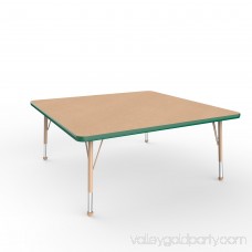 ECR4Kids 48in x 48in Square Everyday T-Mold Adjustable Activity Table Maple/Maple/Navy - Standard Ball 565360222